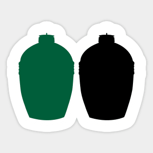 Big Green Egg Colors - Black and Green Sticker